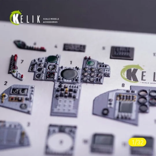 Tornado IDS - interior 3D decals for Italeri kit, 1/32 - Kelik K32040