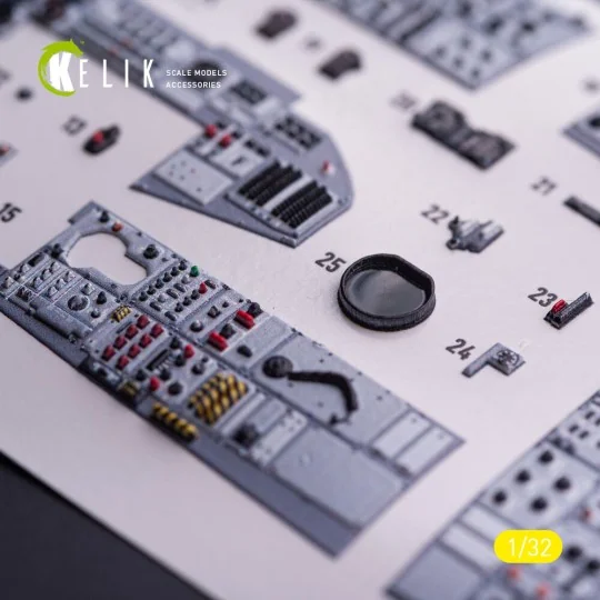Tornado ECR - interior 3D decals for Italeri kit, 1/32 - Kelik K32041