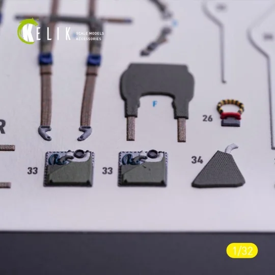 Tornado IDS - interior 3D decals for Italeri kit, 1/32 - Kelik K32040