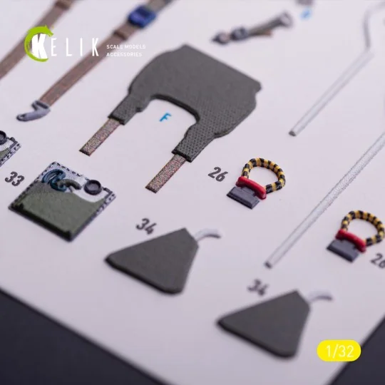 Tornado ECR - interior 3D decals for Italeri kit, 1/32 - Kelik K32041