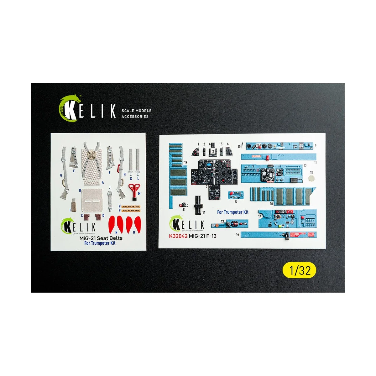 MiG-21 F-13 export version - interior 3D decals for Trumpeter kit, ...