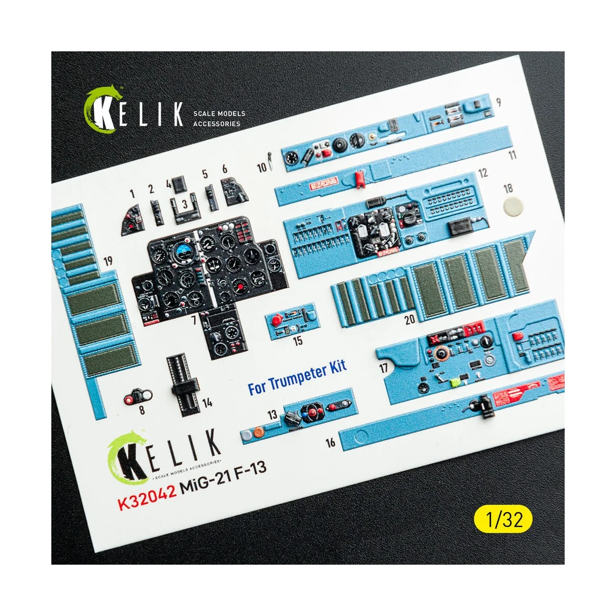 MiG-21 F-13 export version - interior 3D decals for Trumpeter kit, ...