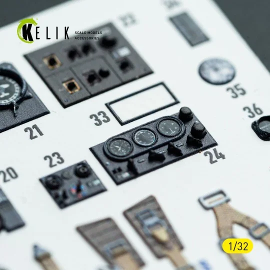 Bf-110D - interior 3D decals for Dragon/Hobby 2000 kit, 1/32 - Keli...