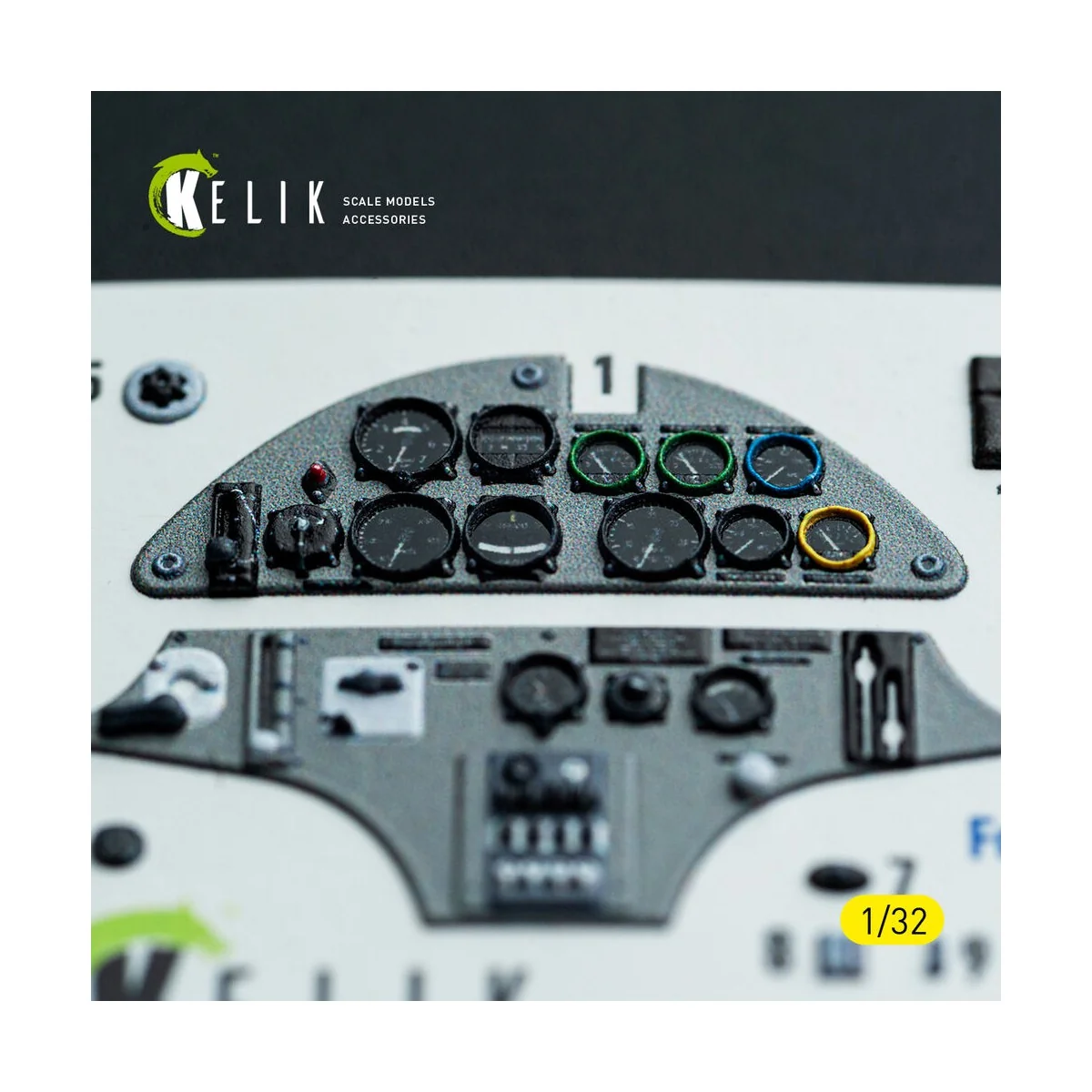 Hs-123A-1 - interior 3D decals for ICM kit, 1/32 - Kelik K32046