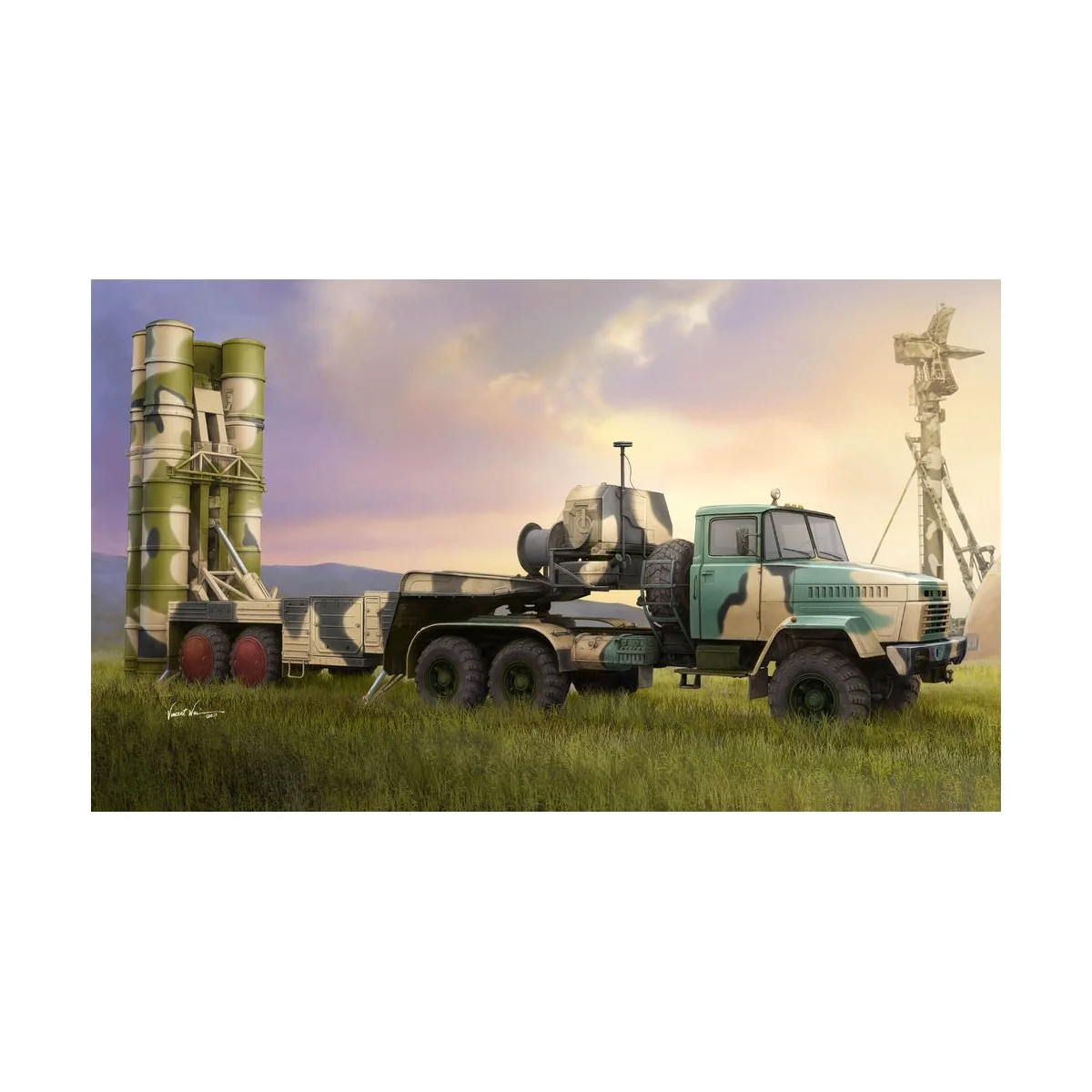 Russian KrAZ-260B Trctor w. 5P85TE TEL S-300PMU - Hobby Boss 85511