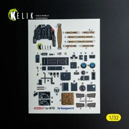 Ju-87G - interior 3D decals for Hasegawa kit, 1/32 - Kelik K32047