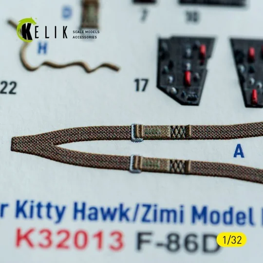 F-86D - interior 3D decals for Kitty Hawk/Zimi models kit, 1/32 - K...
