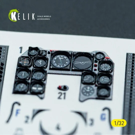 F-86D - interior 3D decals for Kitty Hawk/Zimi models kit, 1/32 - K...