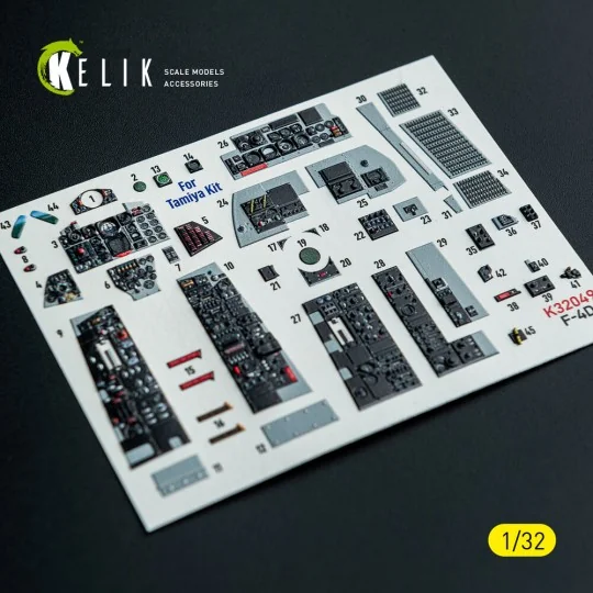 F-4D - interior 3D decals for Tamiya kit, 1/32 - Kelik K32049