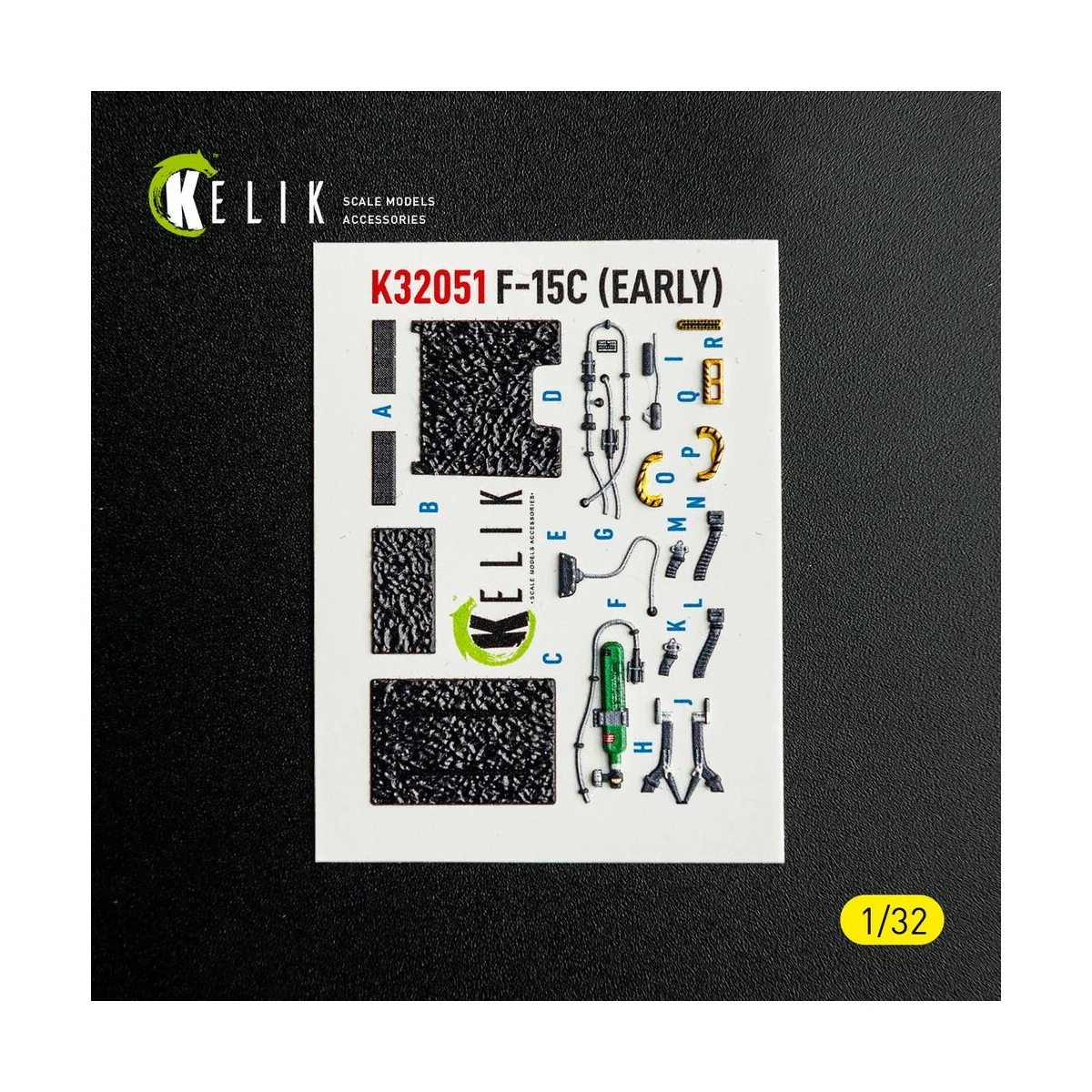 F-15C (early) - interior 3D decals for Tamiya kit, 1/32 - Kelik K32051