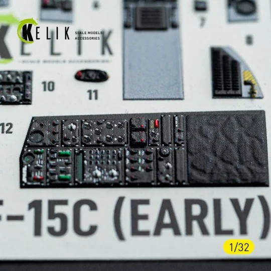 F-15C (early) - interior 3D decals for Tamiya kit, 1/32 - Kelik K32051