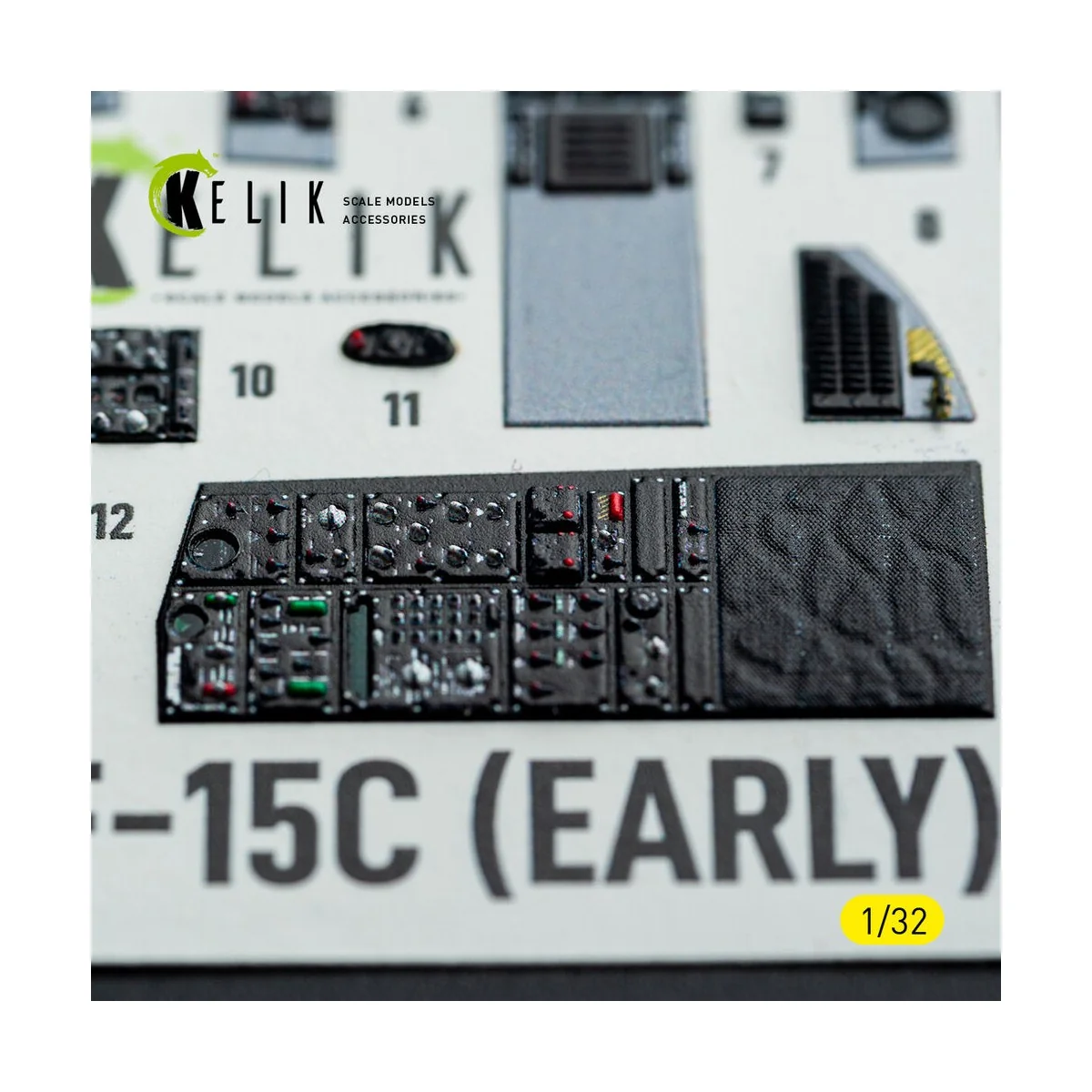 F-15C (early) - interior 3D decals for Tamiya kit, 1/32 - Kelik K32051