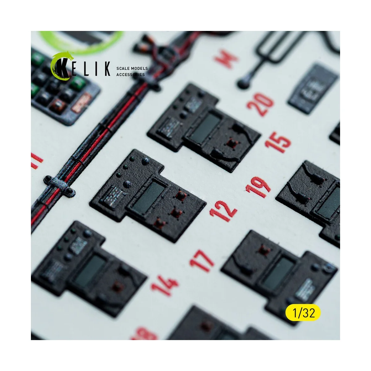 F-15C (early) - interior 3D decals for Tamiya kit, 1/32 - Kelik K32051