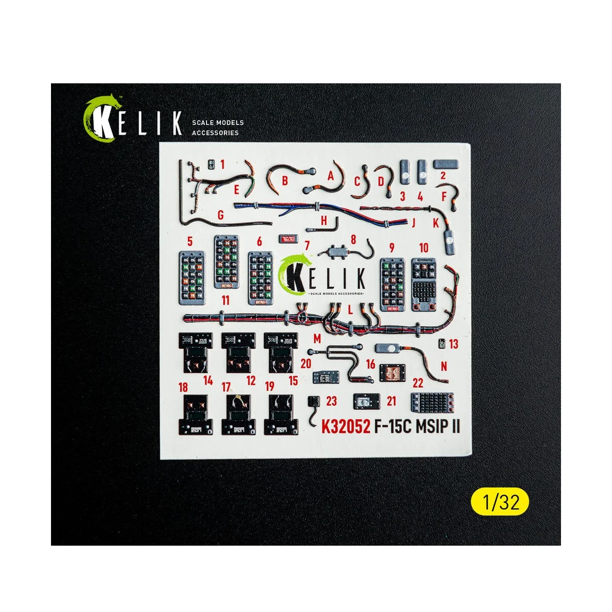 F-15C MSIP II- interior 3D decals for Tamiya kit, 1/32 - Kelik K32052
