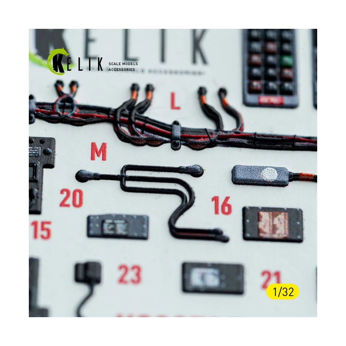 F-15C (early) - interior 3D decals for Tamiya kit, 1/32 - Kelik K32051