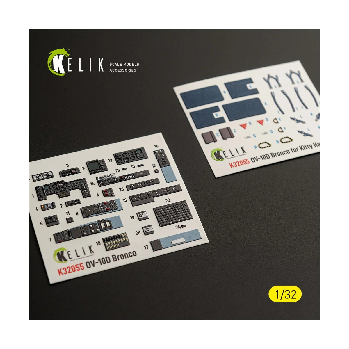 OV-10D Bronco - interior 3D decals for Kitty Hawk/Zimi models kit, ...