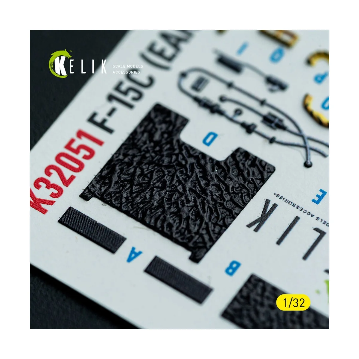 F-15C (early) - interior 3D decals for Tamiya kit, 1/32 - Kelik K32051