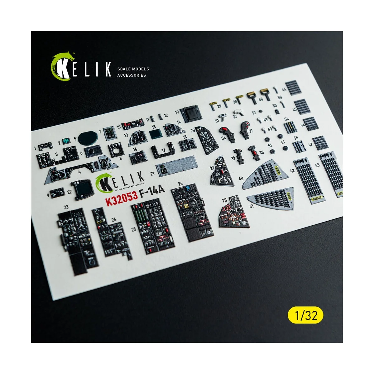 F-14A - interior 3D decals for Tamiya kit, 1/32 - Kelik K32053