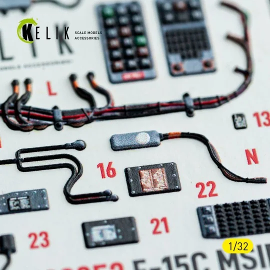 F-15C MSIP II- interior 3D decals for Tamiya kit, 1/32 - Kelik K32052