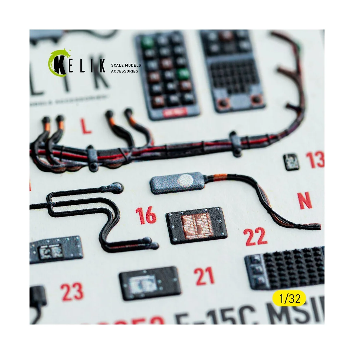 F-15C MSIP II- interior 3D decals for Tamiya kit, 1/32 - Kelik K32052