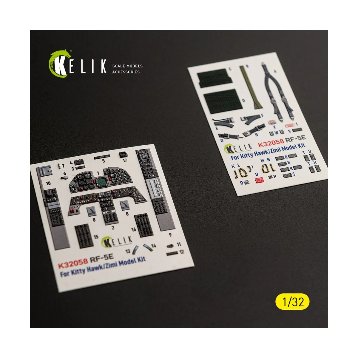RF-5E - interior 3D decals for Kitty Hawk/Zimi models kit, 1/32 - K...
