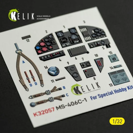 MS-406C-1 - interior 3D decals for Special Hobby kit, 1/32 - Kelik ...