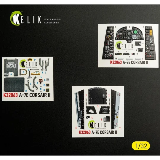 A-7E CORSAIR II - interior 3D decals for Trumpeter kit, 1/32 - Keli...