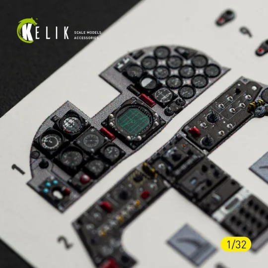 F-5F - interior 3D decals for Kitty Hawk/Zimi models kit, 1/32 - Ke...