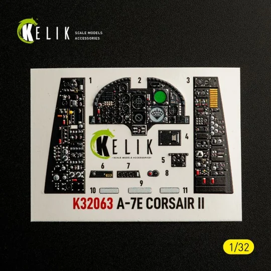 A-7E CORSAIR II - interior 3D decals for Trumpeter kit, 1/32 - Keli...