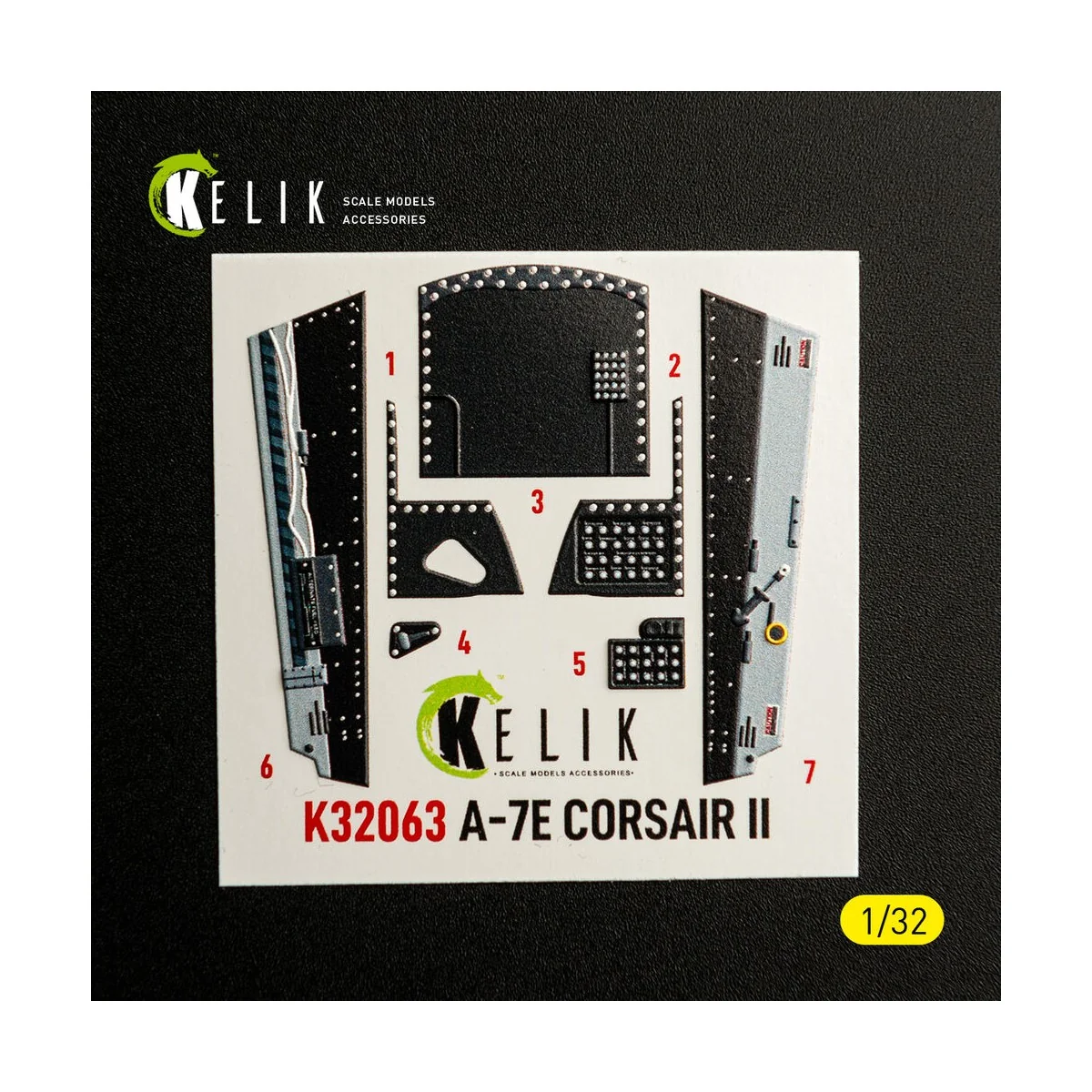A-7E CORSAIR II - interior 3D decals for Trumpeter kit, 1/32 - Keli...