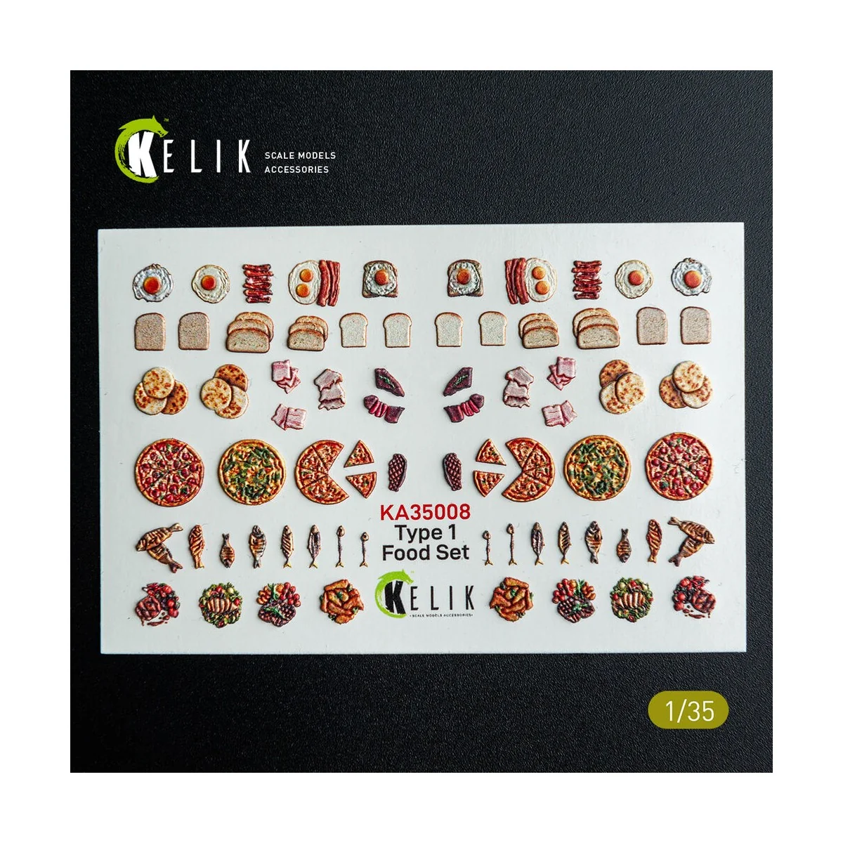 Food Set Type 1 - 3D Decal for dioramas, 1/35 - Kelik KA35008