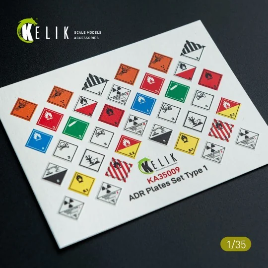 ADR Plates Set Type 1 - Decal for models, 1/35 - Kelik KA35009