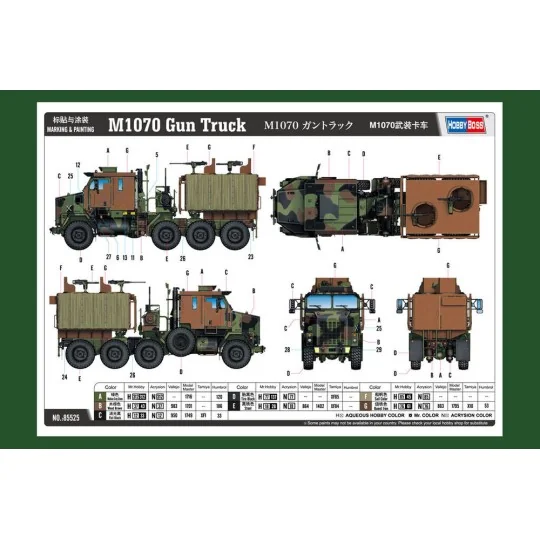 M1070 Gun Truck, 1/35 - Hobby Boss 85525 M1070 Gun Truck, 1/35 - Hobby Boss 85525