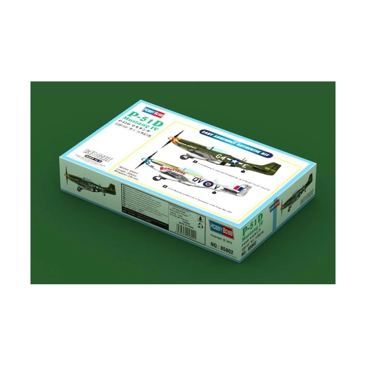 P-51D Mustang IV Fighter, 1/48 - Hobby Boss 85802