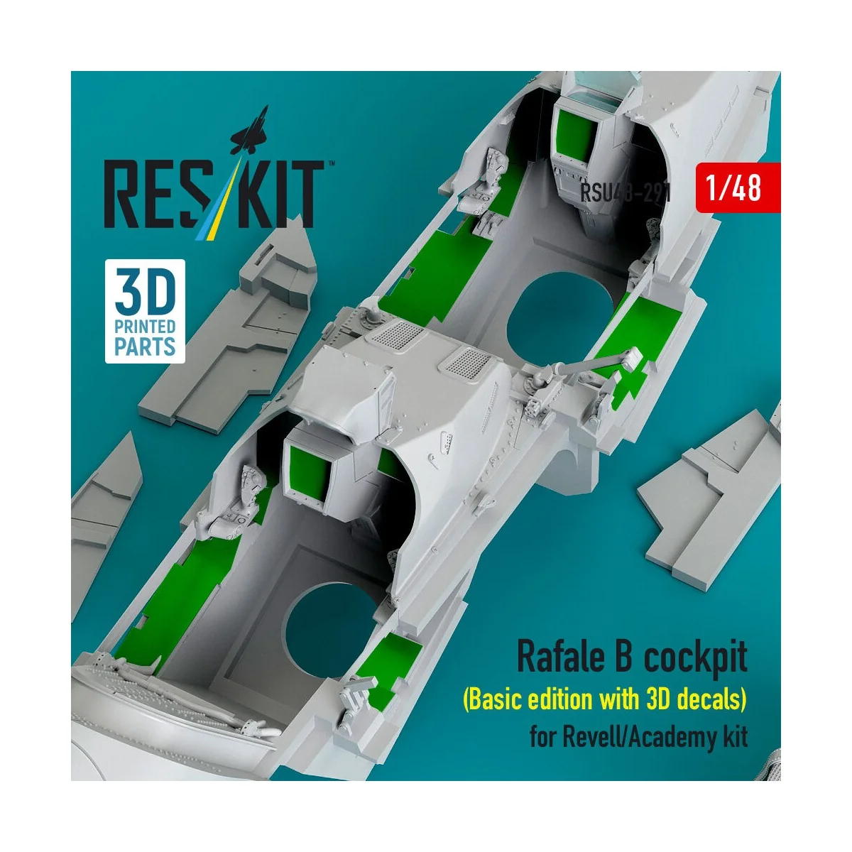 Rafale B cockpit (Basic edition with 3D decals) for Revell/Academy ...