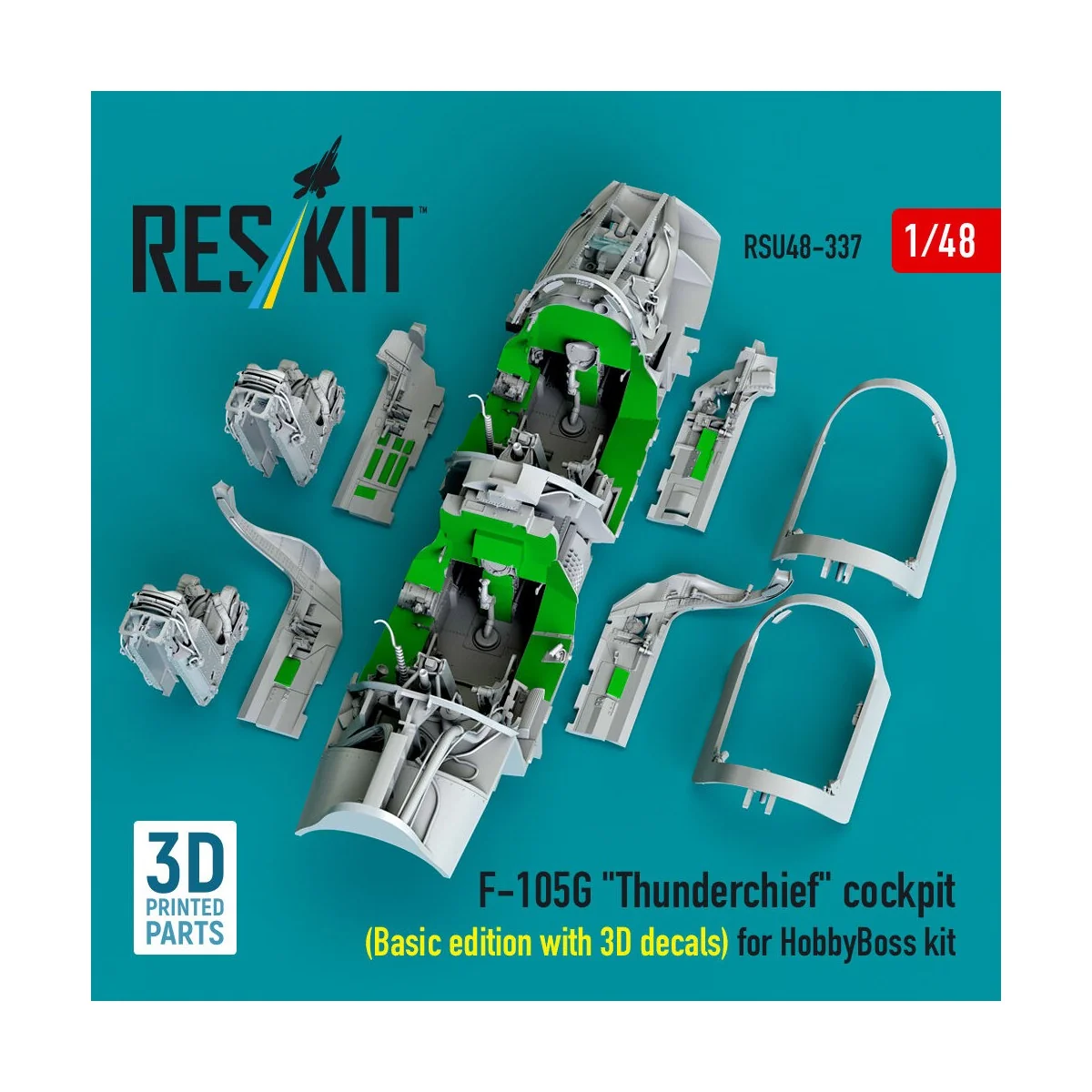 F-105G Thunderchief cockpit (Basic edition with 3D decals) for Hobb...