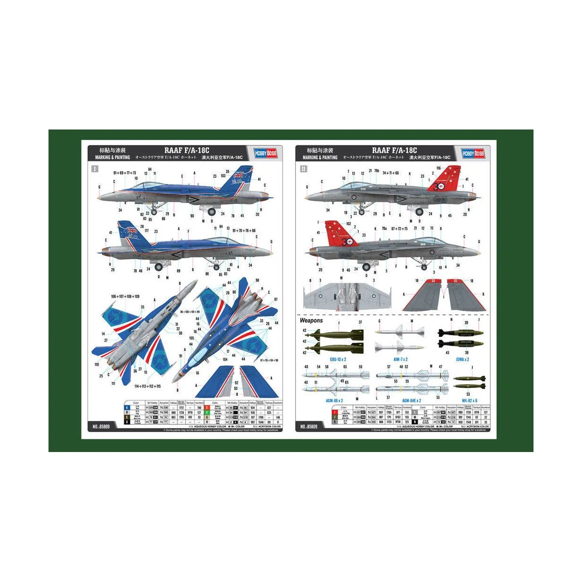 RAAF F/A-18C, 1/48 - Hobby Boss 85809