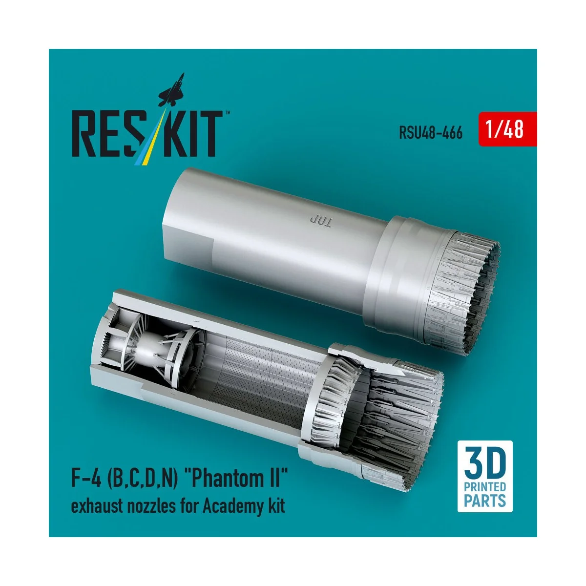 F-4 (B, C, D, N) Phantom II exhaust nozzles for Academy kit (3D Pri...