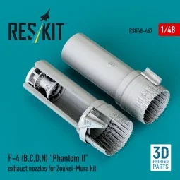 F-4 (B, C, D, N) Phantom II exhaust nozzles for Zoukei-Mura kit (3D...