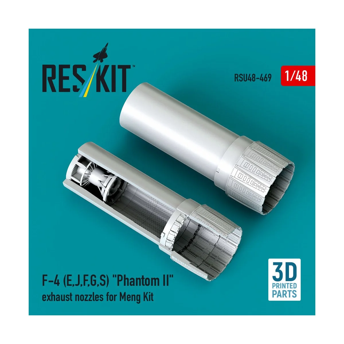 F-4 (E, J, F, G, S) Phantom II exhaust nozzles for Meng kit (3D Pri...