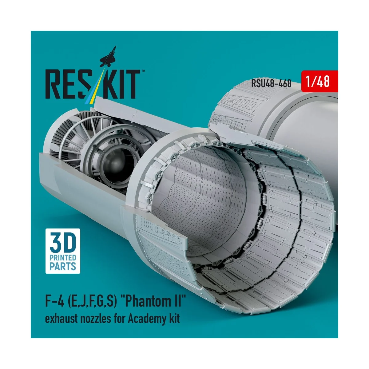 F-4 (E, J, F, G, S) Phantom II exhaust nozzles for Academy kit (3D ...