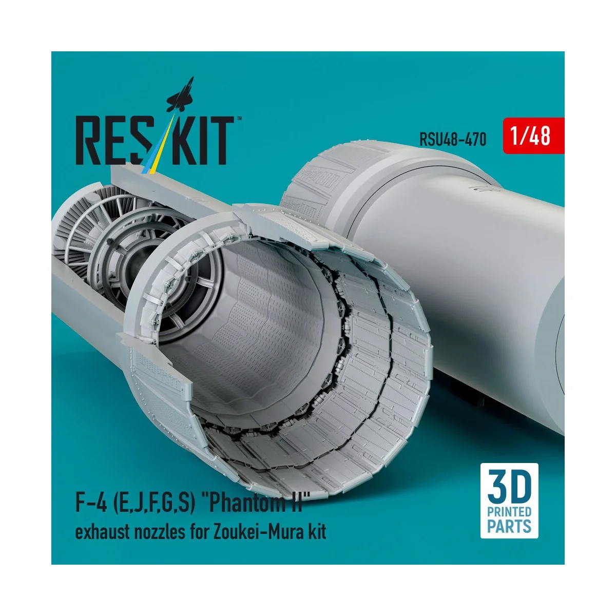 F-4 (E, J, F, G, S) Phantom II exhaust nozzles for Zoukei-Mura kit ...