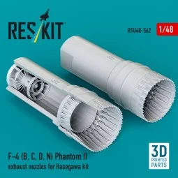F-4 (B, C, D, N) Phantom II exhaust nozzles for Hasegawa kit (3D Pr...