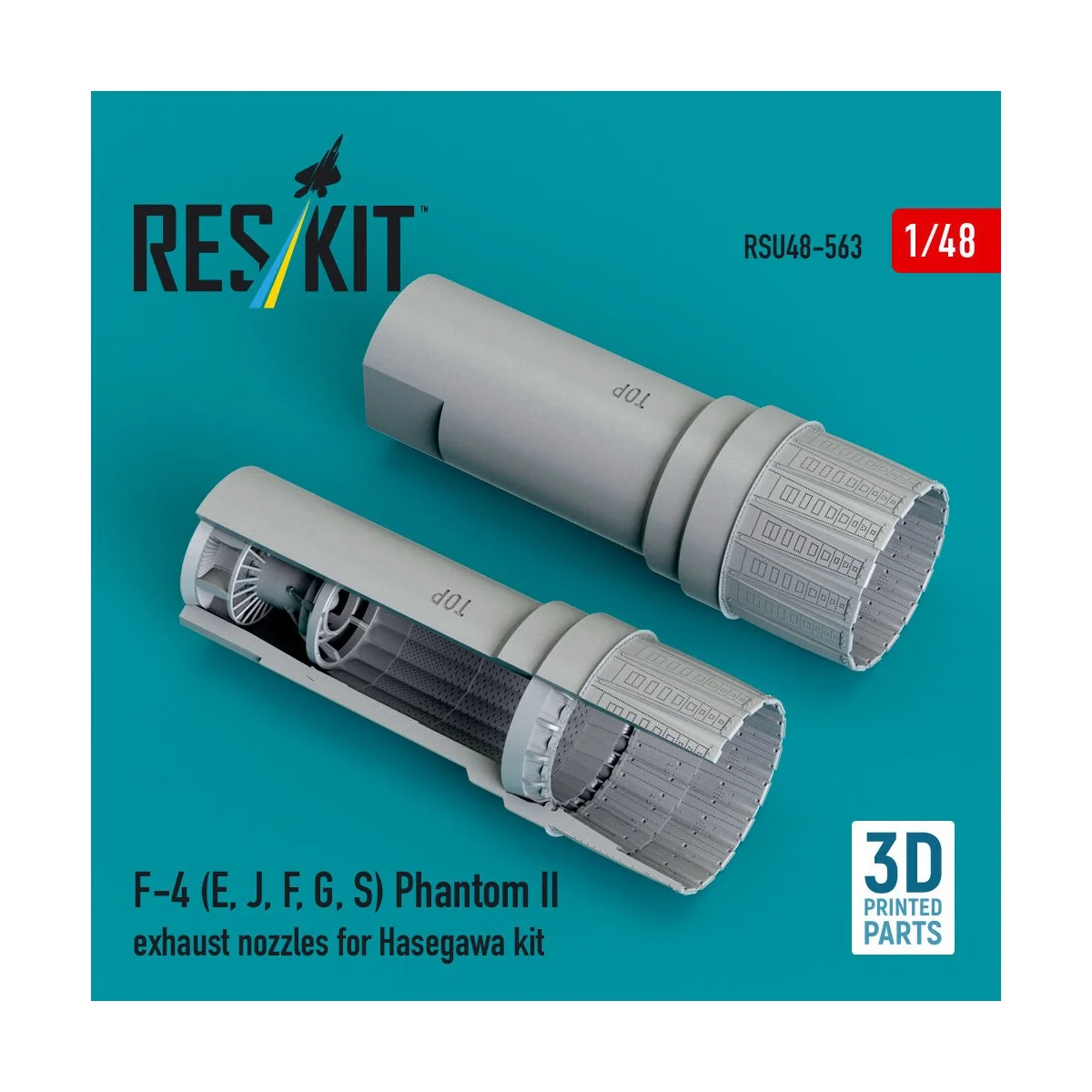 F-4 (E, J, F, G, S) Phantom II exhaust nozzles for Hasegawa kit (3D...