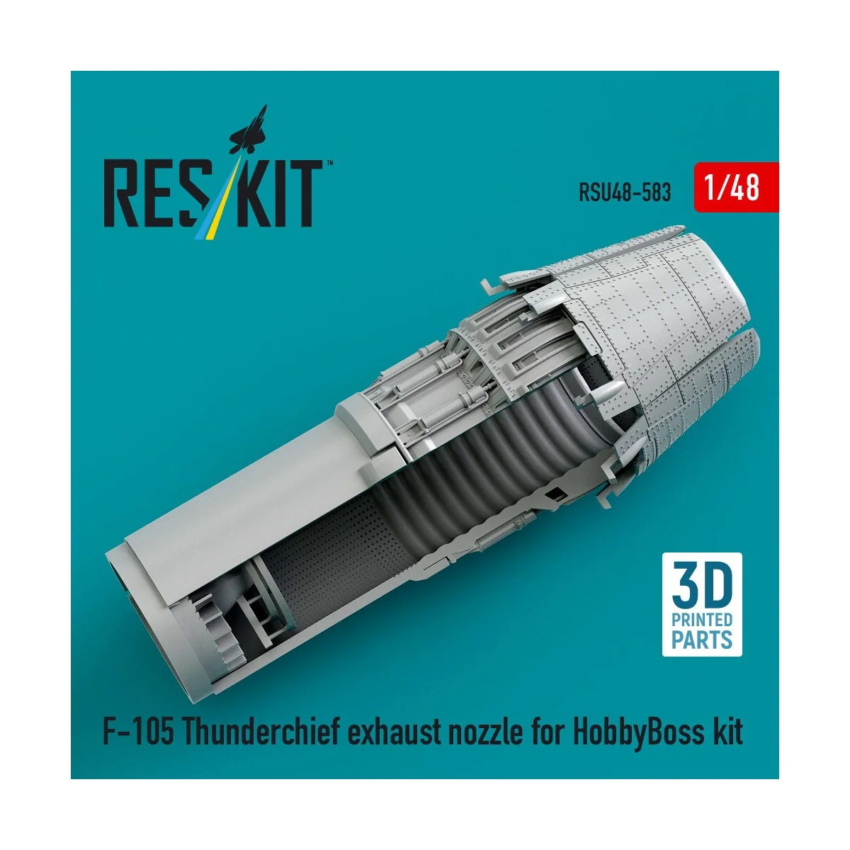 F-105 Thunderchief exhaust nozzle for HobbyBoss kit (3D Printed), 1...