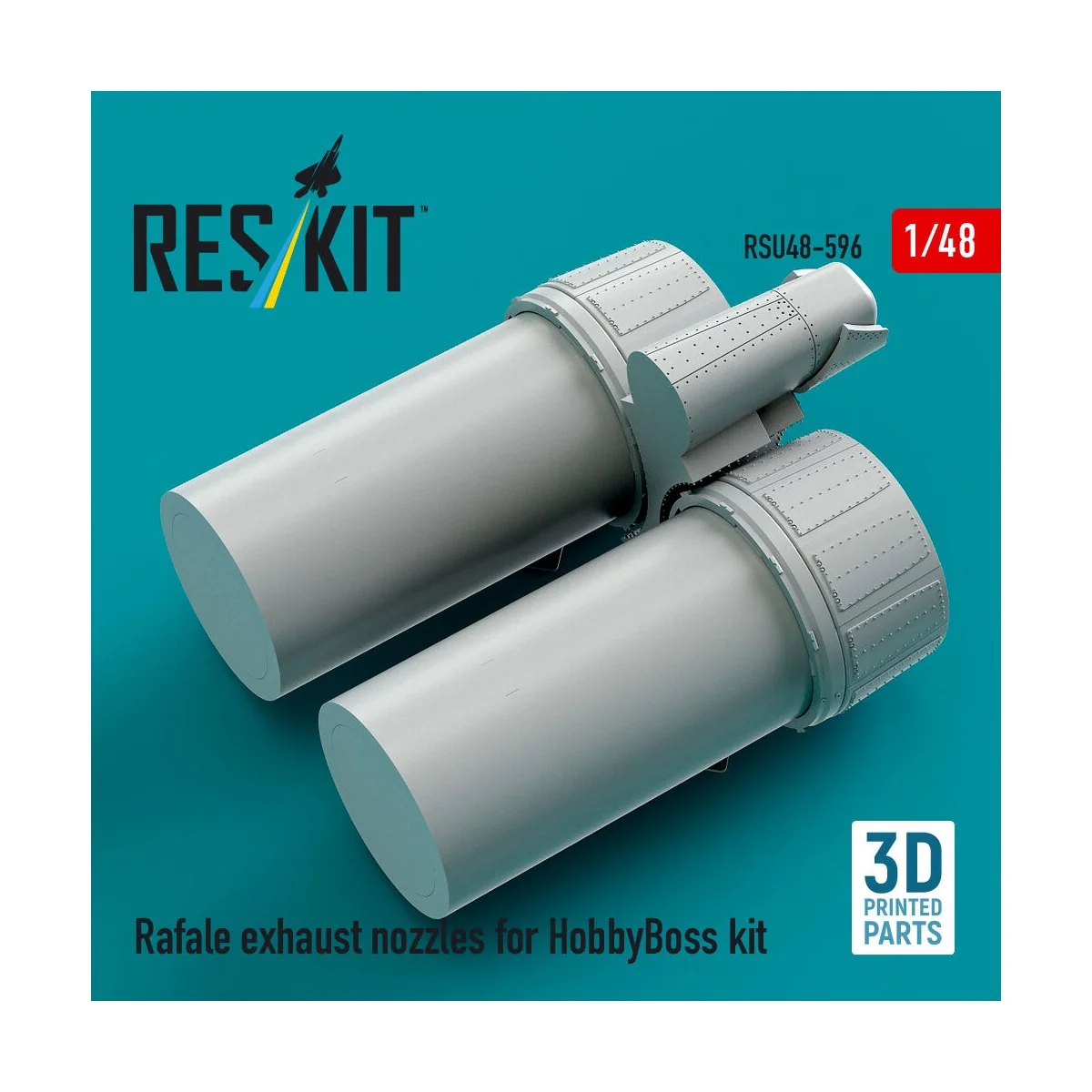 Rafale exhaust nozzles for HobbyBoss kit (3D Printed), 1/48 - ResKi...