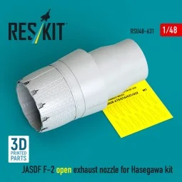 JASDF F-2 open exhaust nozzle for Hasegawa kit (3D Printed), 1/48 -...