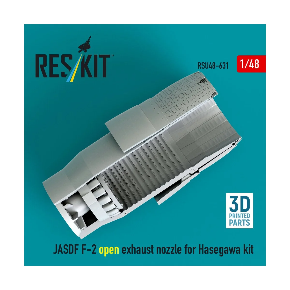 JASDF F-2 open exhaust nozzle for Hasegawa kit (3D Printed), 1/48 -...