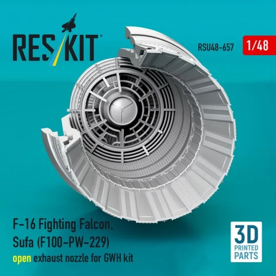 F-16 Fighting Falcon, Sufa (F100-PW-229) open exhaust nozzles for G...