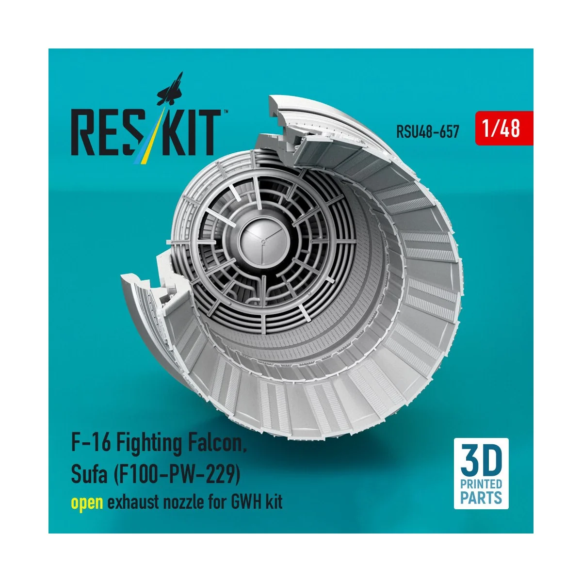 F-16 Fighting Falcon, Sufa (F100-PW-229) open exhaust nozzles for G...